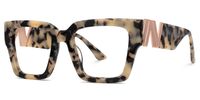 Felician - Square Tortoise Eyeglasses | Vooglam Front View