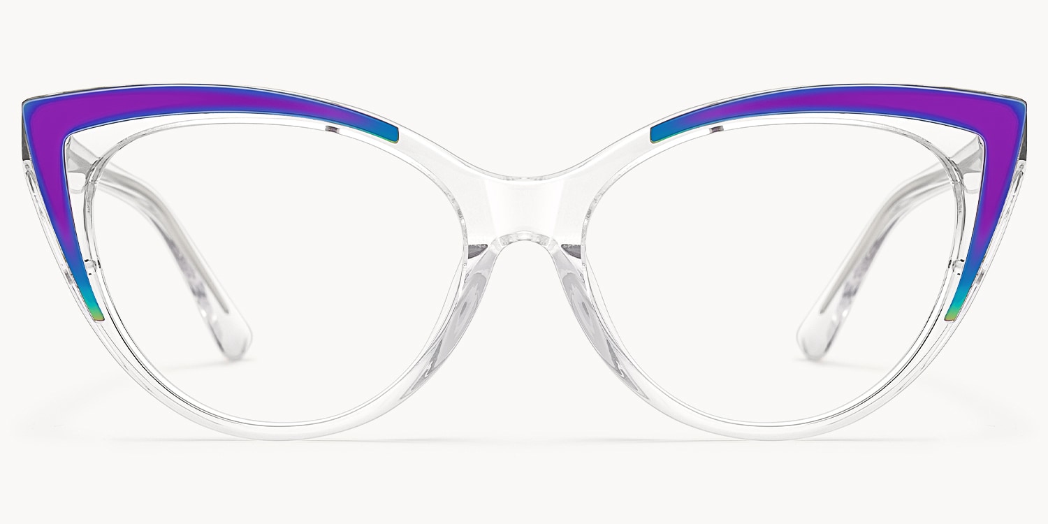 Langley - Cat Eye Transparent Eyeglasses - 1