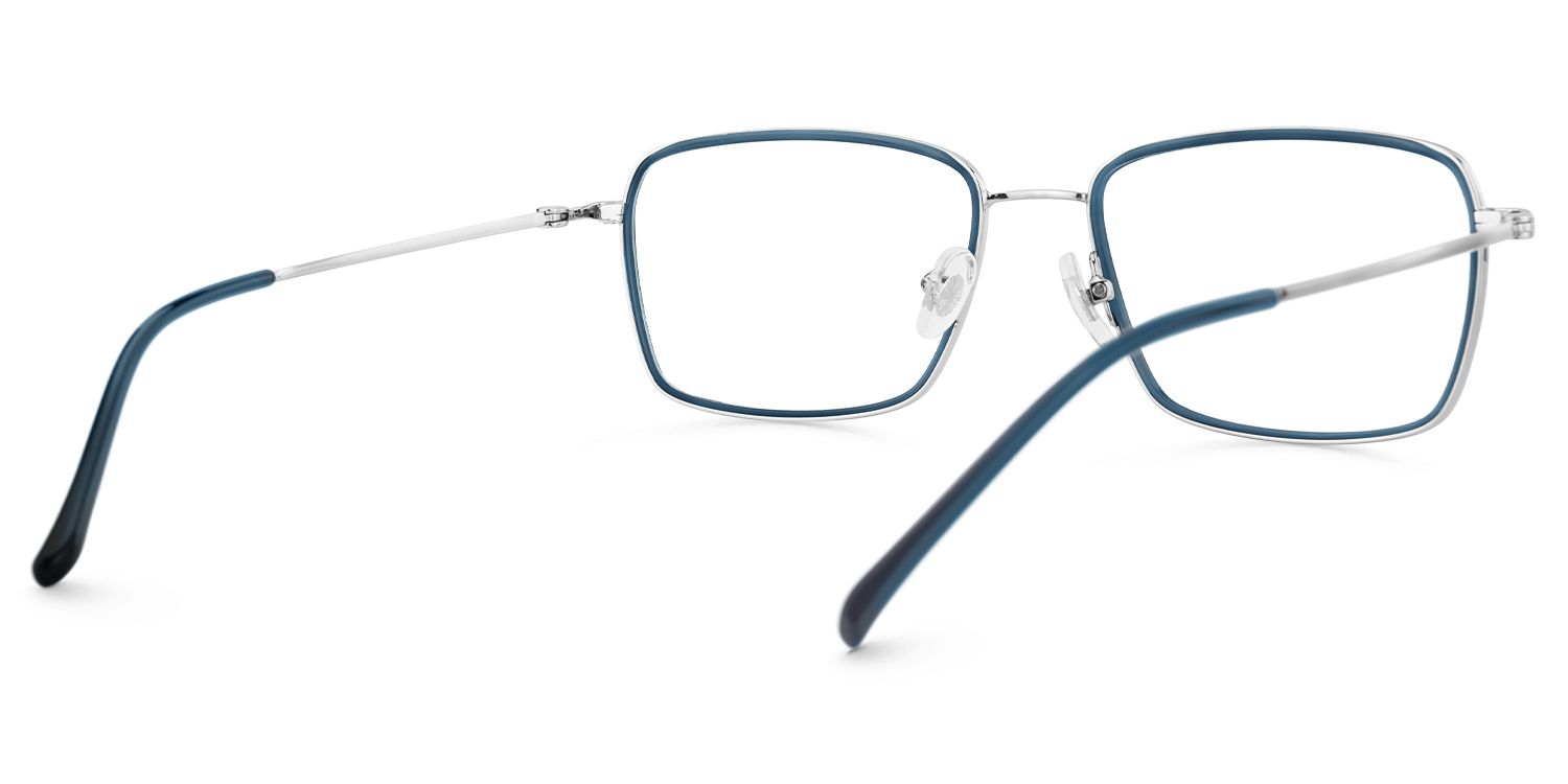 Marlene - Rectangle Blue Eyeglasses | Vooglam Side View