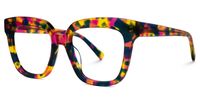 Daruka - Square Floral Eyeglasses | Vooglam Front View