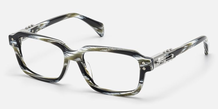 Anacortes - Gray Horn Rim Guitar Temple Glasses | Vooglam
