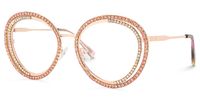 Hafiz - Round Pink Eyeglasses | Vooglam Front View