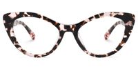 Naira - Cat Eye Floral Eyeglasses | Vooglam Angle View