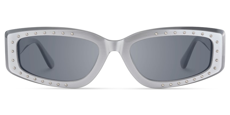 Quentin - Rectangle Silver Sunglasses