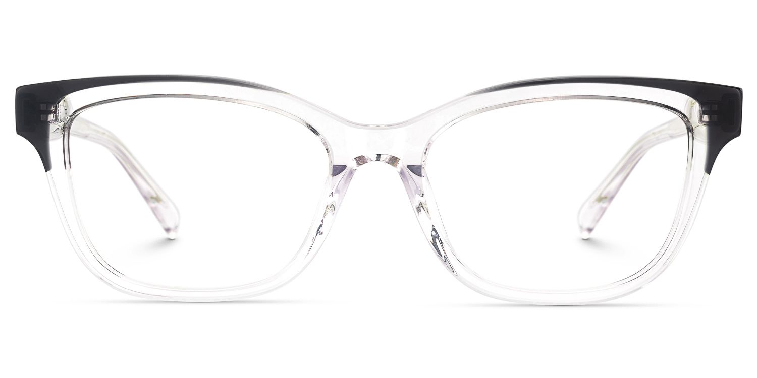 Welty - Rectangle Black Eyeglasses | Vooglam Angle View
