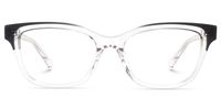 Welty - Rectangle Black Eyeglasses | Vooglam Angle View