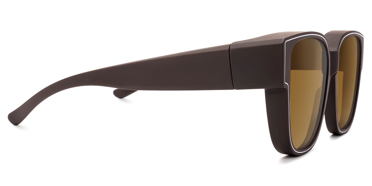 Macayle - Square Brown Fit Over Sunglasses by Vooglam - Product View 4