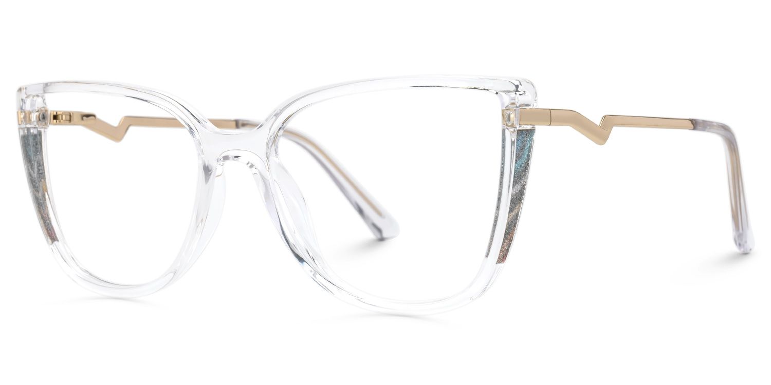 Faithan - Cat Eye Crystal Eyeglasses | Vooglam Front View