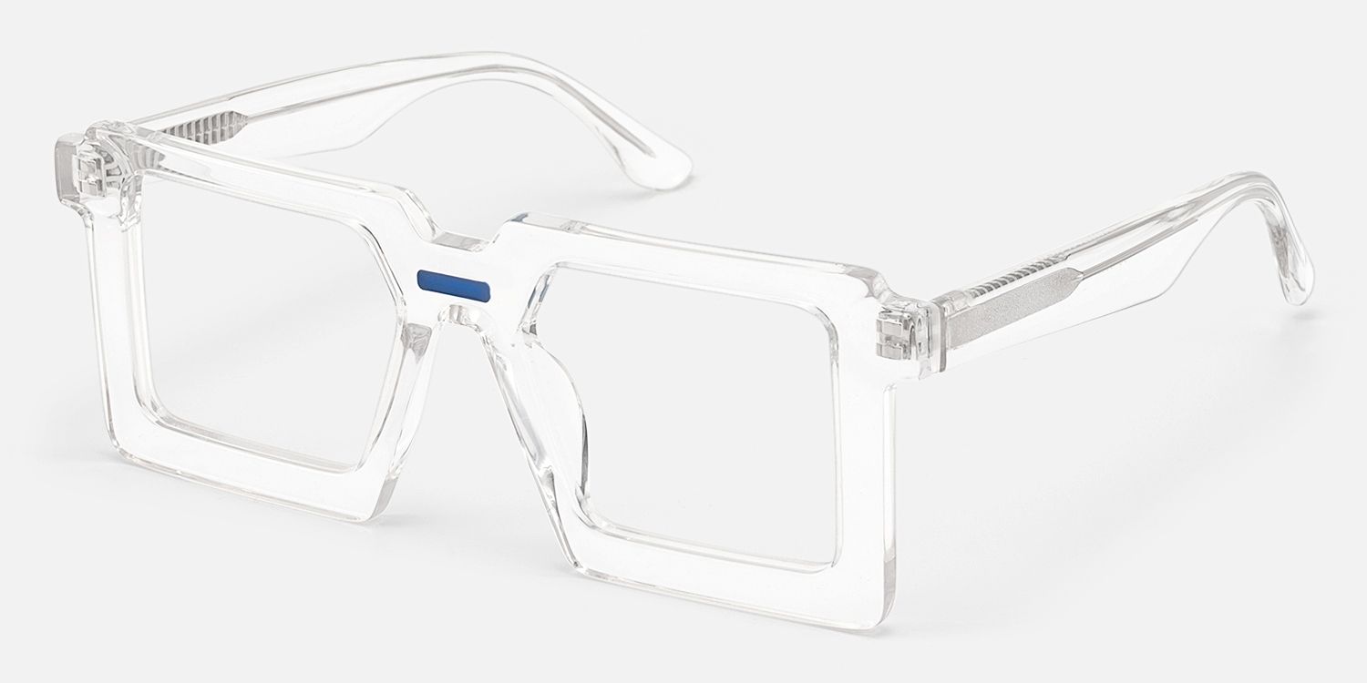 Ekavali - Square Crystal Eyeglasses by Vooglam - Front View