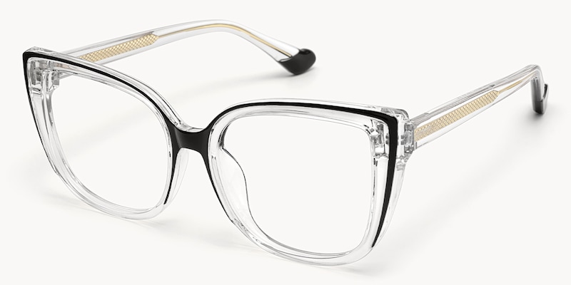 Darena - Cat Eye Black/Crystal Eyeglasses