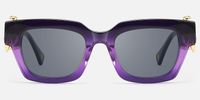 Sabrina - Rectangle Purple Sunglasses | Vooglam Angle View