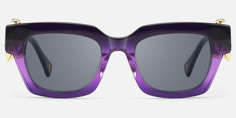 Sabrina - Rectangle Purple Sunglasses