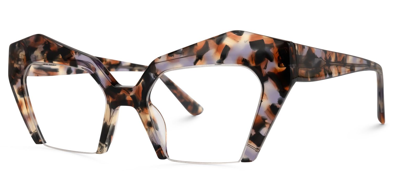 Aeneas - Cat Eye Tortoise Eyeglasses | Vooglam Front View