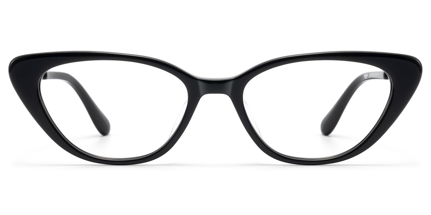 Frame Size of Naoya - Cat Eye Black Eyeglasses | Vooglam