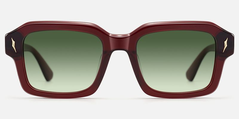 Blindspot - Square Red Sunglasses