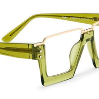 Dardhan - Rectangle Green Eyeglasses | Vooglam Design Details