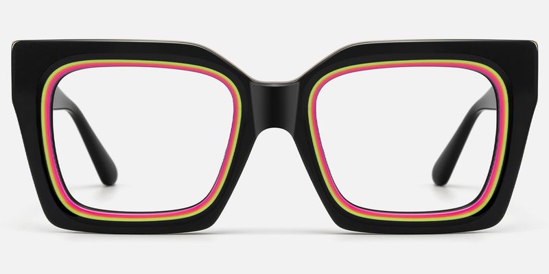 Trance - Square Black Eyeglasses