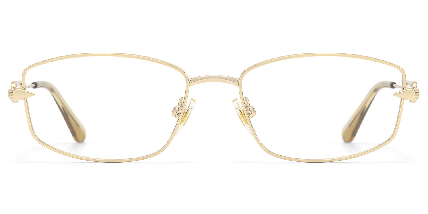 Bladework - Rectangle Gold Eyeglasses | Vooglam Product Details 1