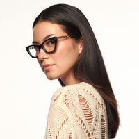 Siren - Cat Eye Two-tone Eyeglasses | Vooglam On Model 2