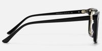 Chaparral - Vintage Black Rectangle Glasses | Vooglam Side View