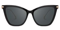 Hilary - Butterfly Black Sunglasses | Vooglam Angle View