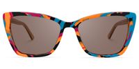 Sanchez - Rectangle Blue/Orange Sunglasses | Vooglam Angle View