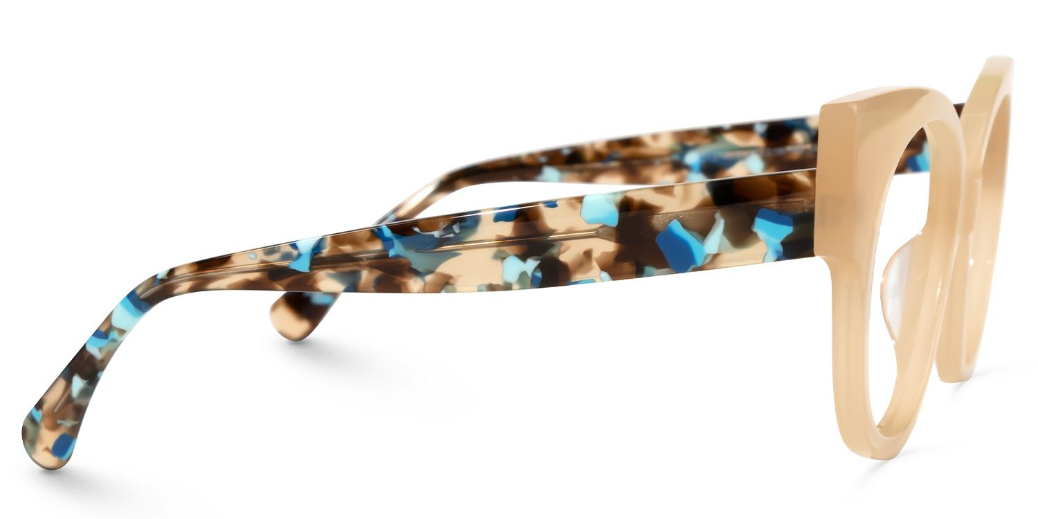 Kineks - Round Champagne Eyeglasses by Vooglam - Product View 4