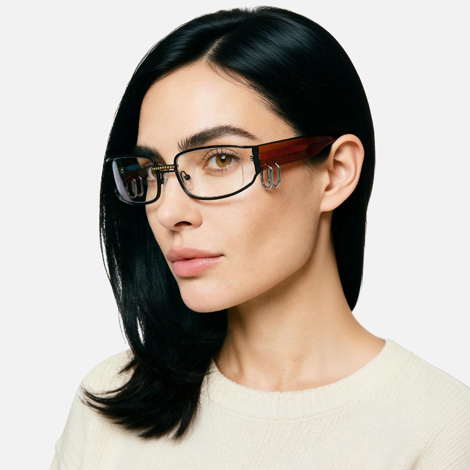 Explore the design story of Riff - Rectangle Grey Eyeglasses | Vooglam