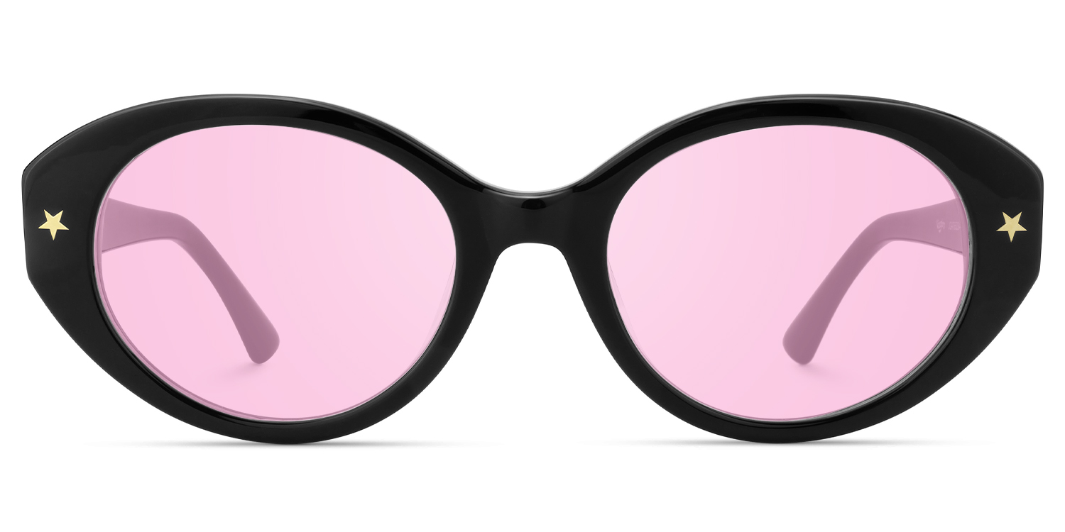 

Starlust - Oval Black Sunglasses