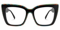 Kaipo - Square Black Eyeglasses | Vooglam Angle View