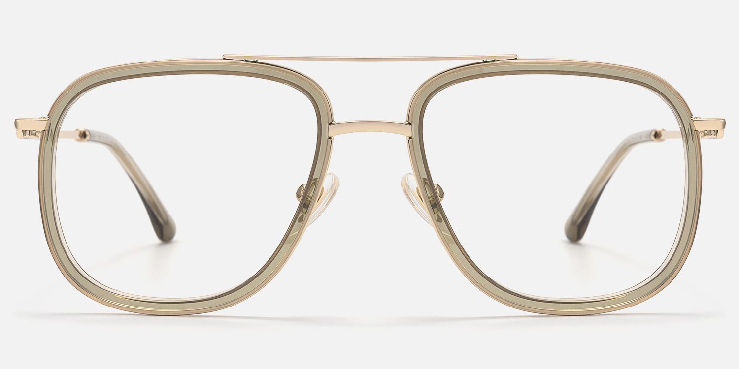 Breeze - Aviator Silver Eyeglasses | Vooglam Angle View