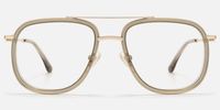 Breeze - Aviator Silver Eyeglasses | Vooglam Angle View