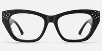 Starlina - Rectangle Black Eyeglasses | Vooglam Angle View