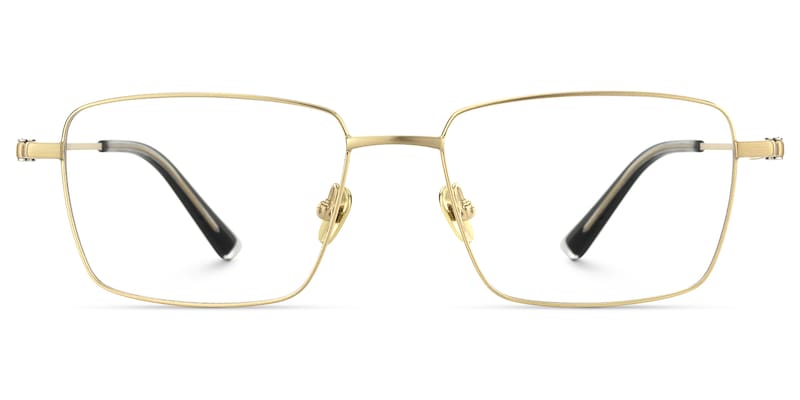Mono - Rectangle Gold Eyeglasses