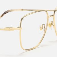 Karma - Square Gold Eyeglasses | Vooglam Design Details