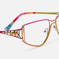 Sakina - Geometric Multicolor Eyeglasses | Vooglam Design Details