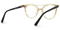 Afrodille - Round Gold Eyeglasses | Vooglam Side View