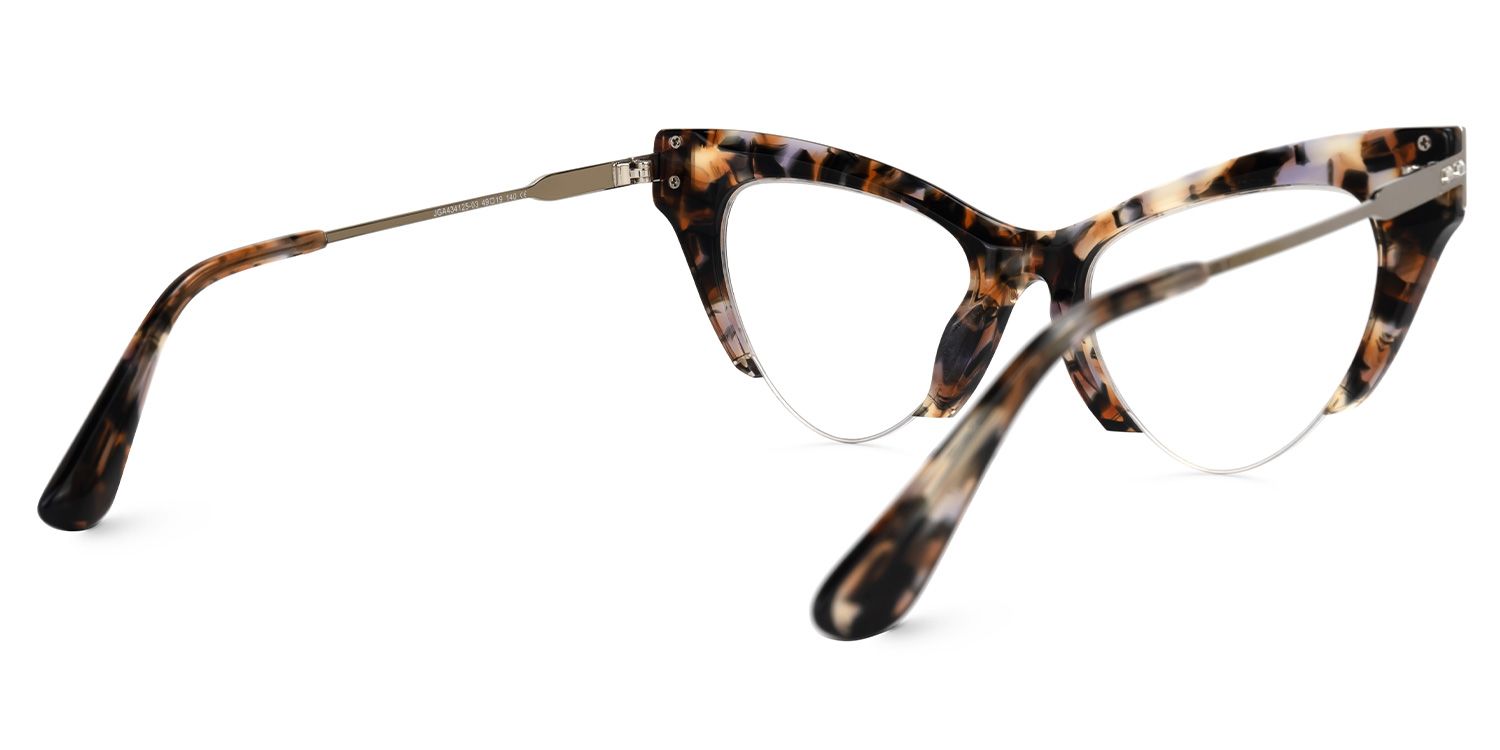 Eirian - Cat Eye Tortoise Eyeglasses | Vooglam Side View