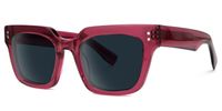 Dawid - Rectangle Red Sunglasses | Vooglam Front View