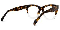 Carole - Rectangle Tortoise/Crystal Eyeglasses | Vooglam Side View