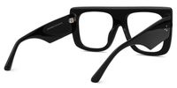 Halian - Aviator Black Eyeglasses | Vooglam Side View