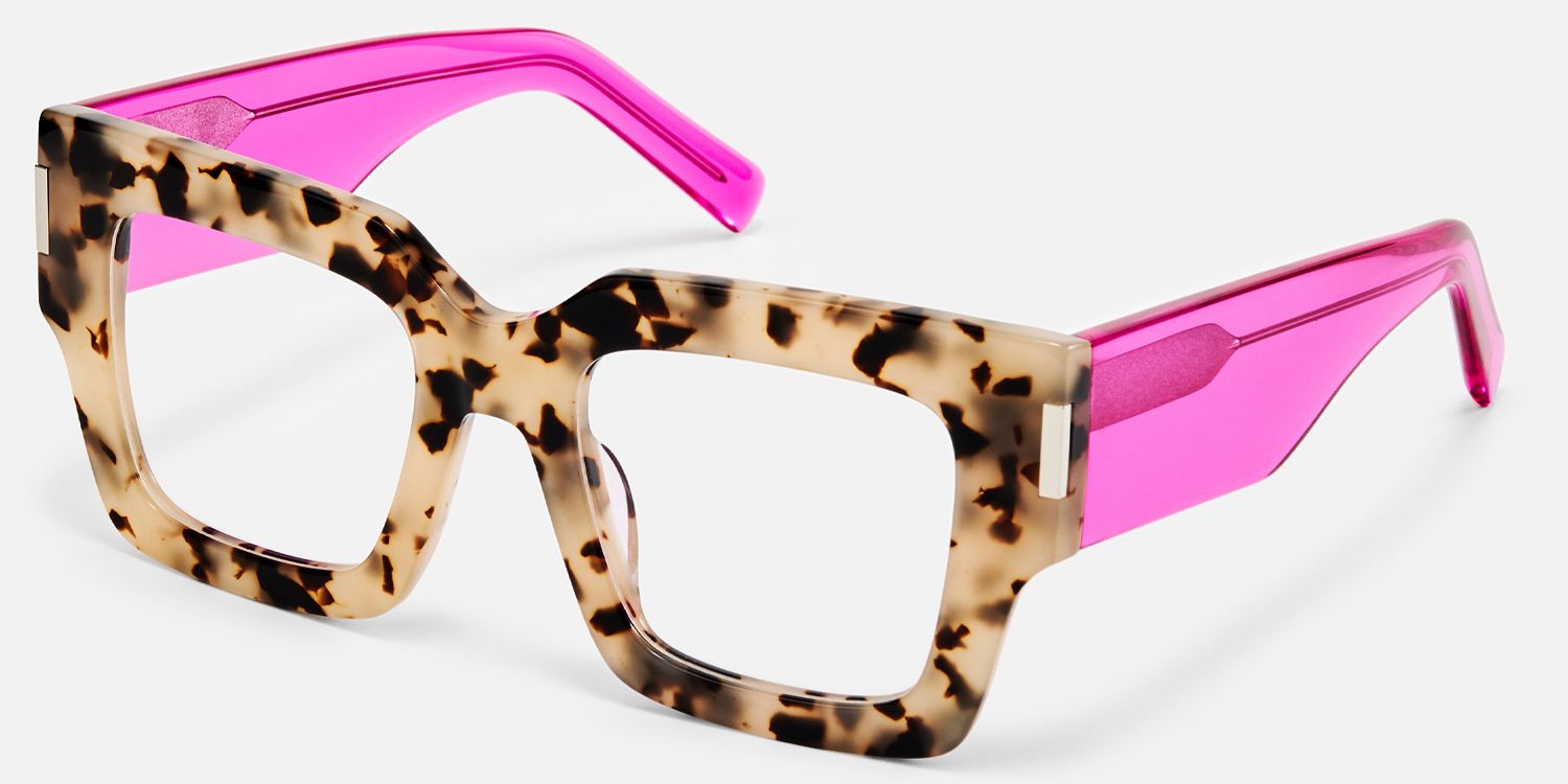 Vaeda - Unique Bold Square Tortoise Glasses | Vooglam Front View
