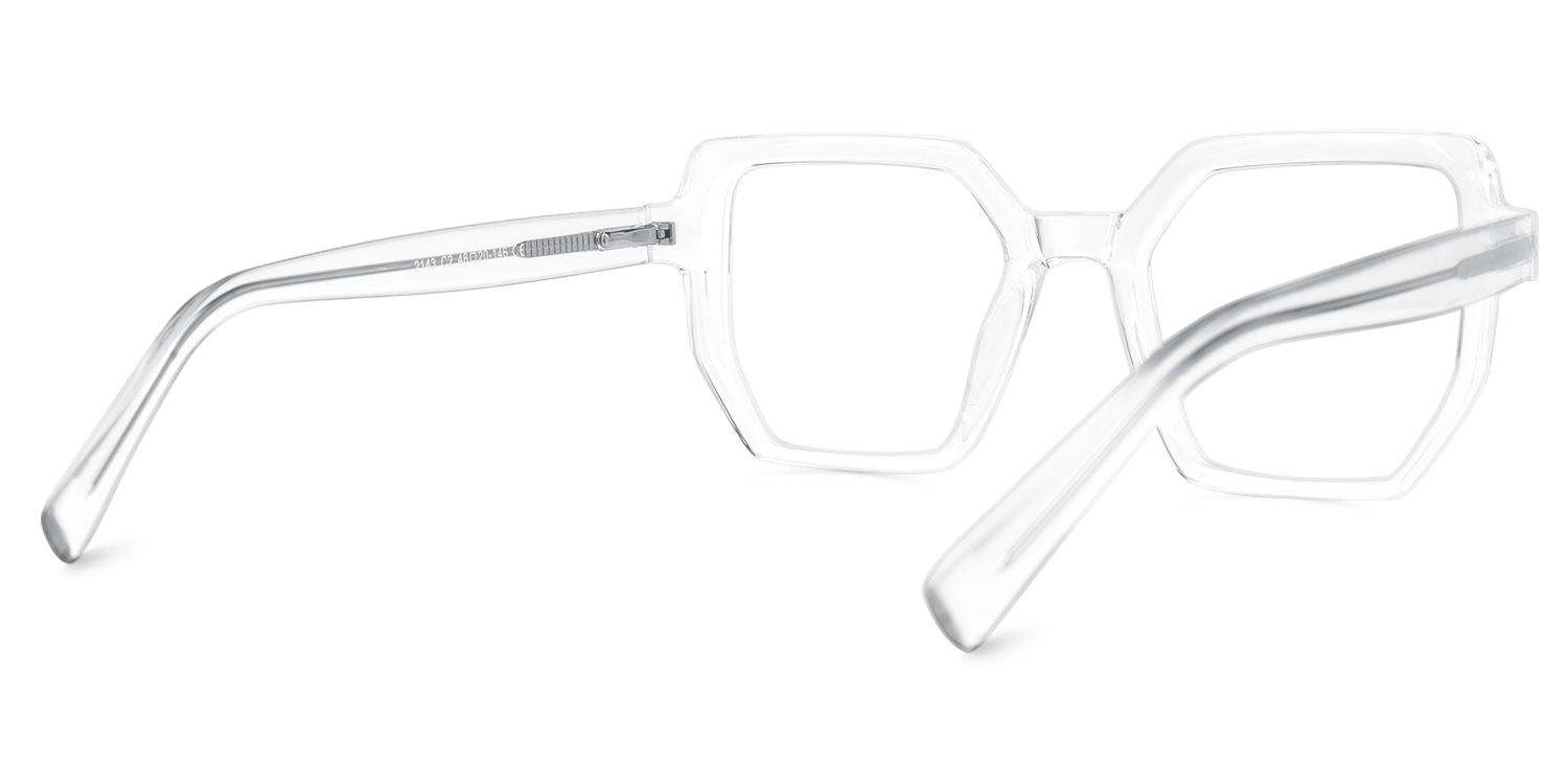 Junyin - Square Crystal Eyeglasses | Vooglam Side View