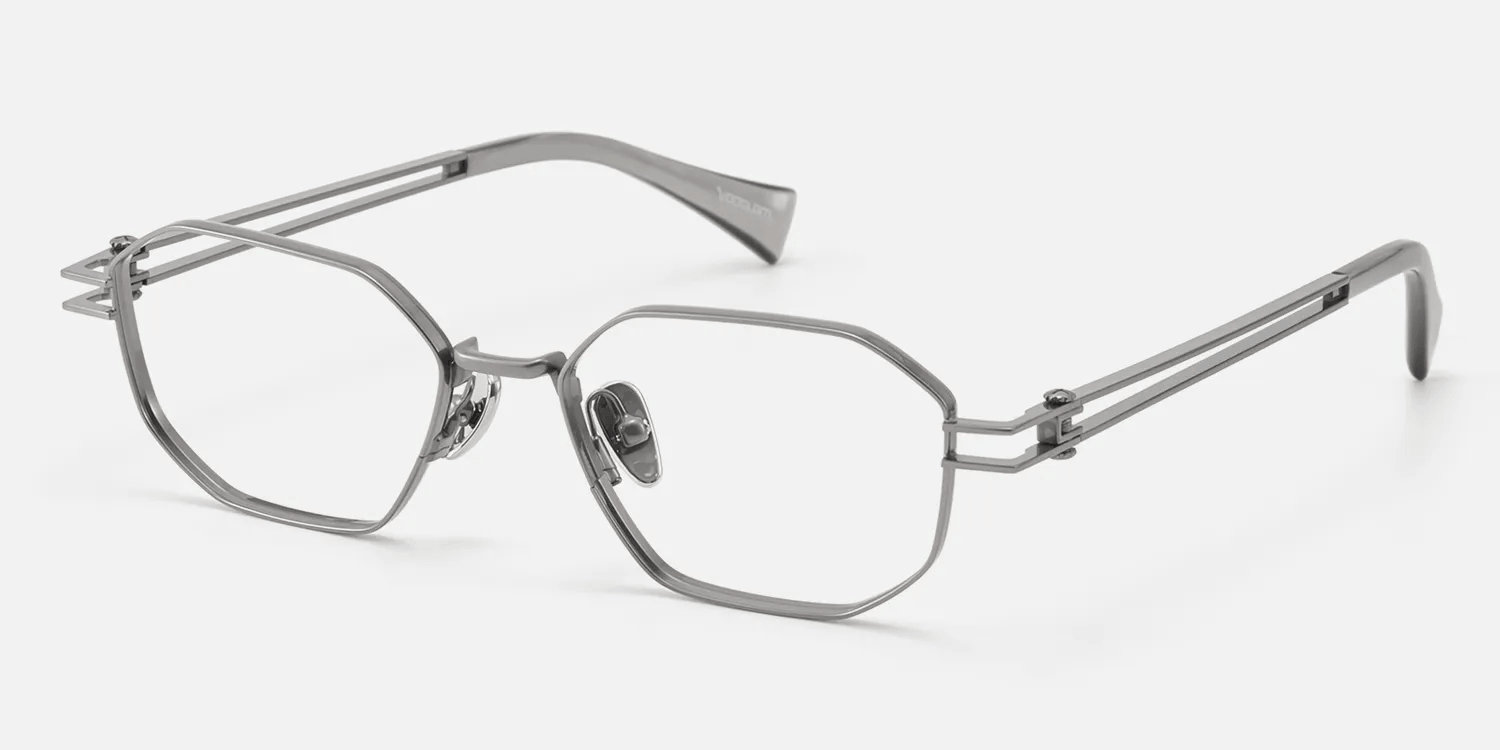 silver metal minimalist glasses