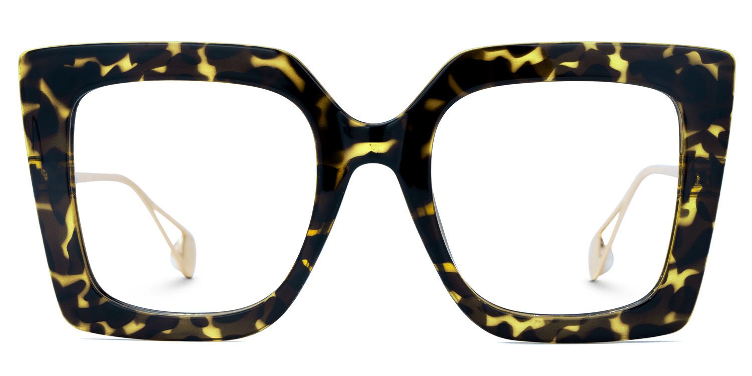 Adrienne - Square Tortoise/Gold Eyeglasses product detail 2