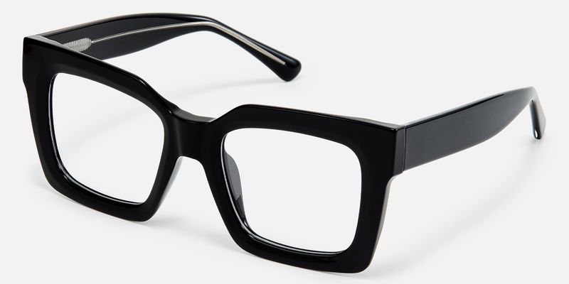 Pacheco - Black Chunky Oversized Square Glasses