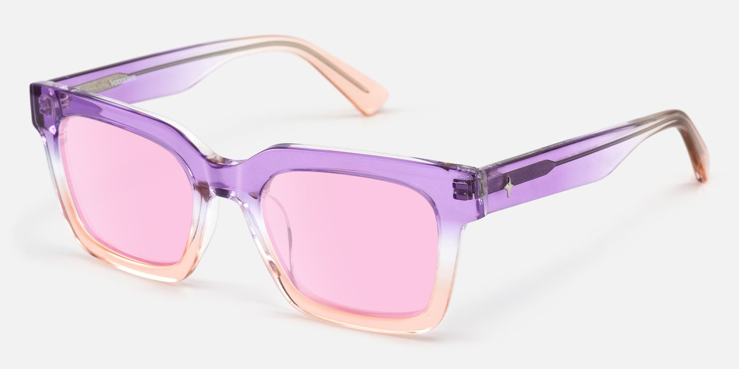 Loop - Square Two-tone Sunglasses | Vooglam Front View