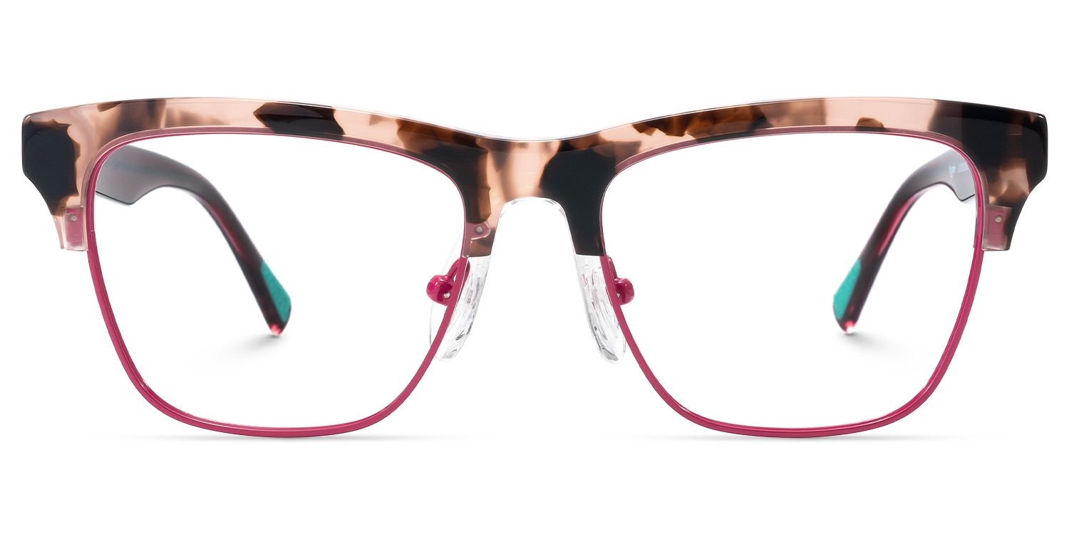 Polka - Square Tortoise Eyeglasses | Vooglam Angle View