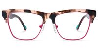 Polka - Square Tortoise Eyeglasses | Vooglam Angle View