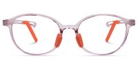 Hadley - Oval Purple Kids Eyeglasses | Vooglam Angle View